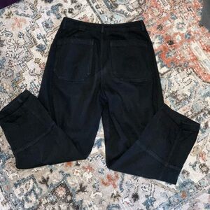 Quince Black Wide-Leg Pants